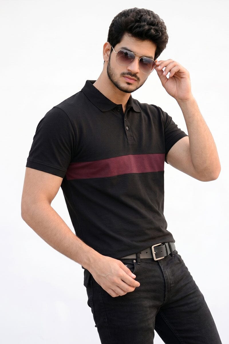 Men's Contrast Pique Lycra Minor Fault Polo Shirt