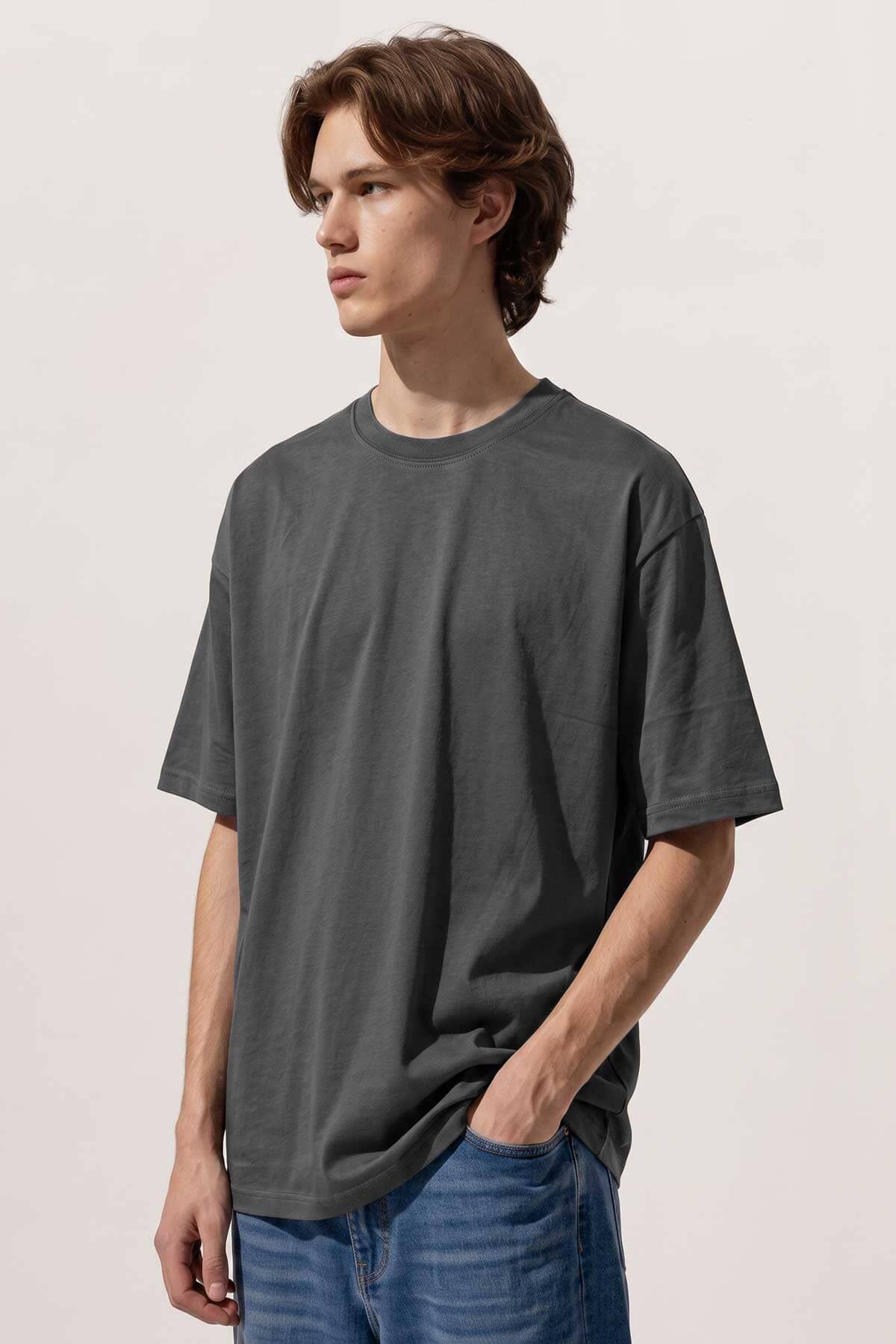 USQUARED Unisex Rib Neck Oversized Minor Fault Tee Shirt