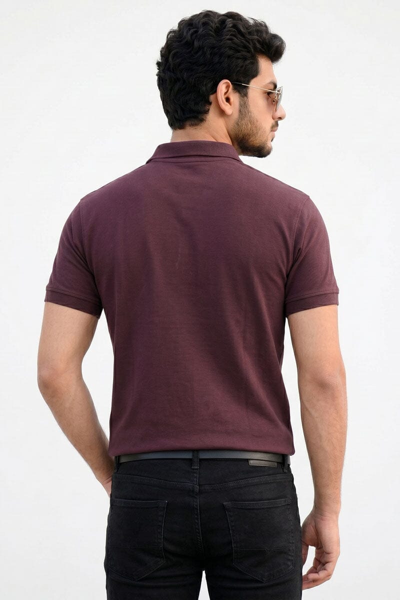 Men's Contrast Pique Lycra Minor Fault Polo Shirt