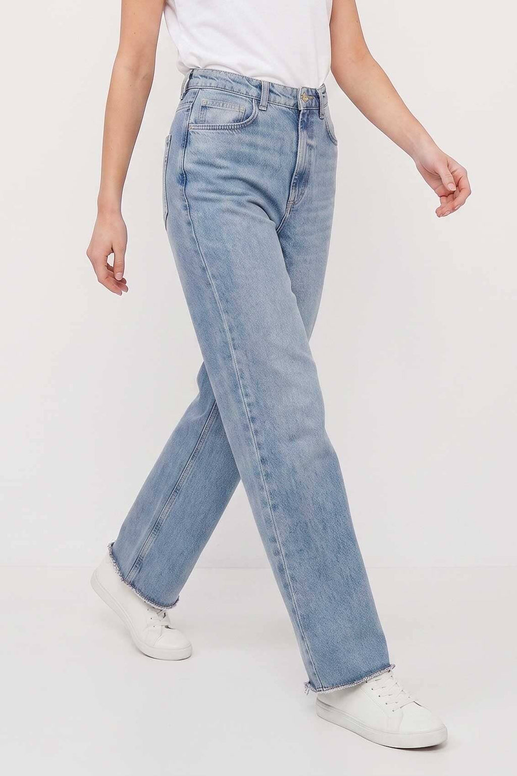Cut Label Women's High Rise Wide Leg Jeans