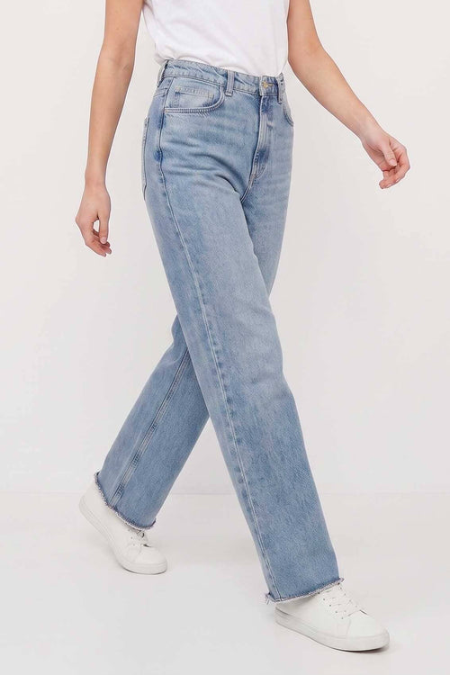 Cut Label Women's High Rise Wide Leg Jeans