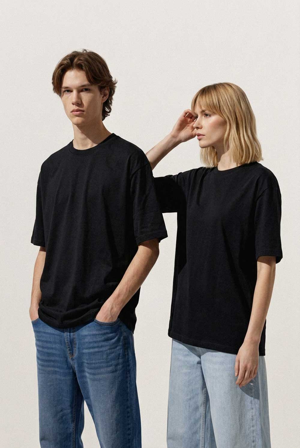 USQUARED Unisex Rib Neck Oversized Minor Fault Tee Shirt