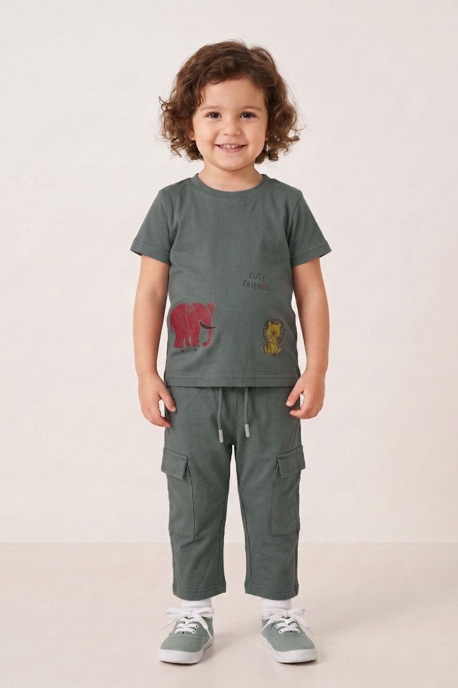 Tiny Teens Kid's Cute Friends Twin Set