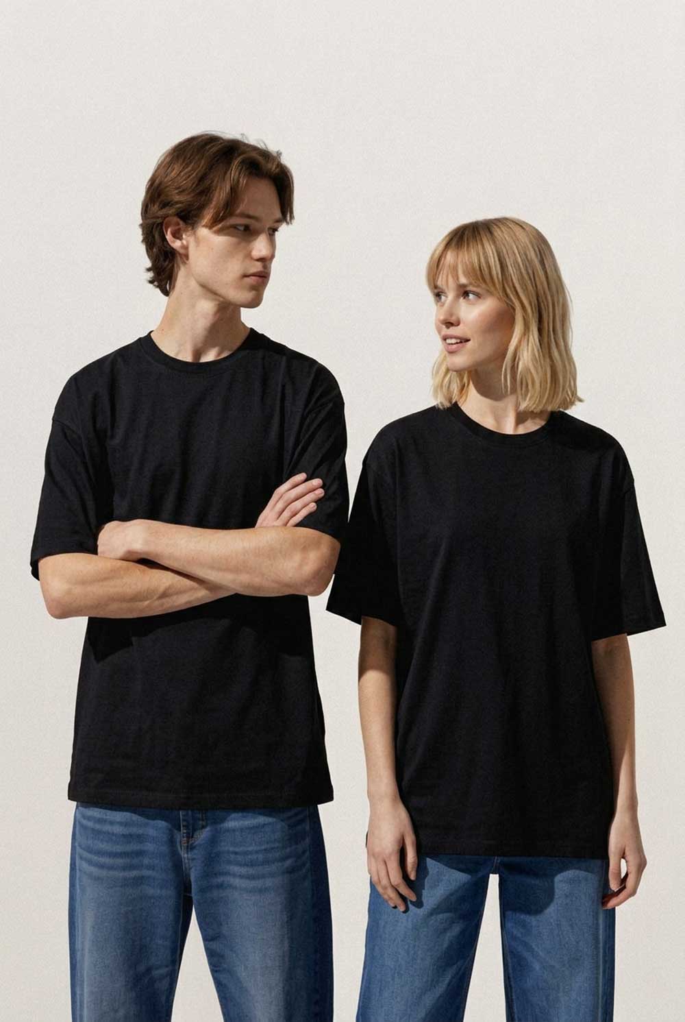 USQUARED Unisex Rib Neck Oversized Minor Fault Tee Shirt