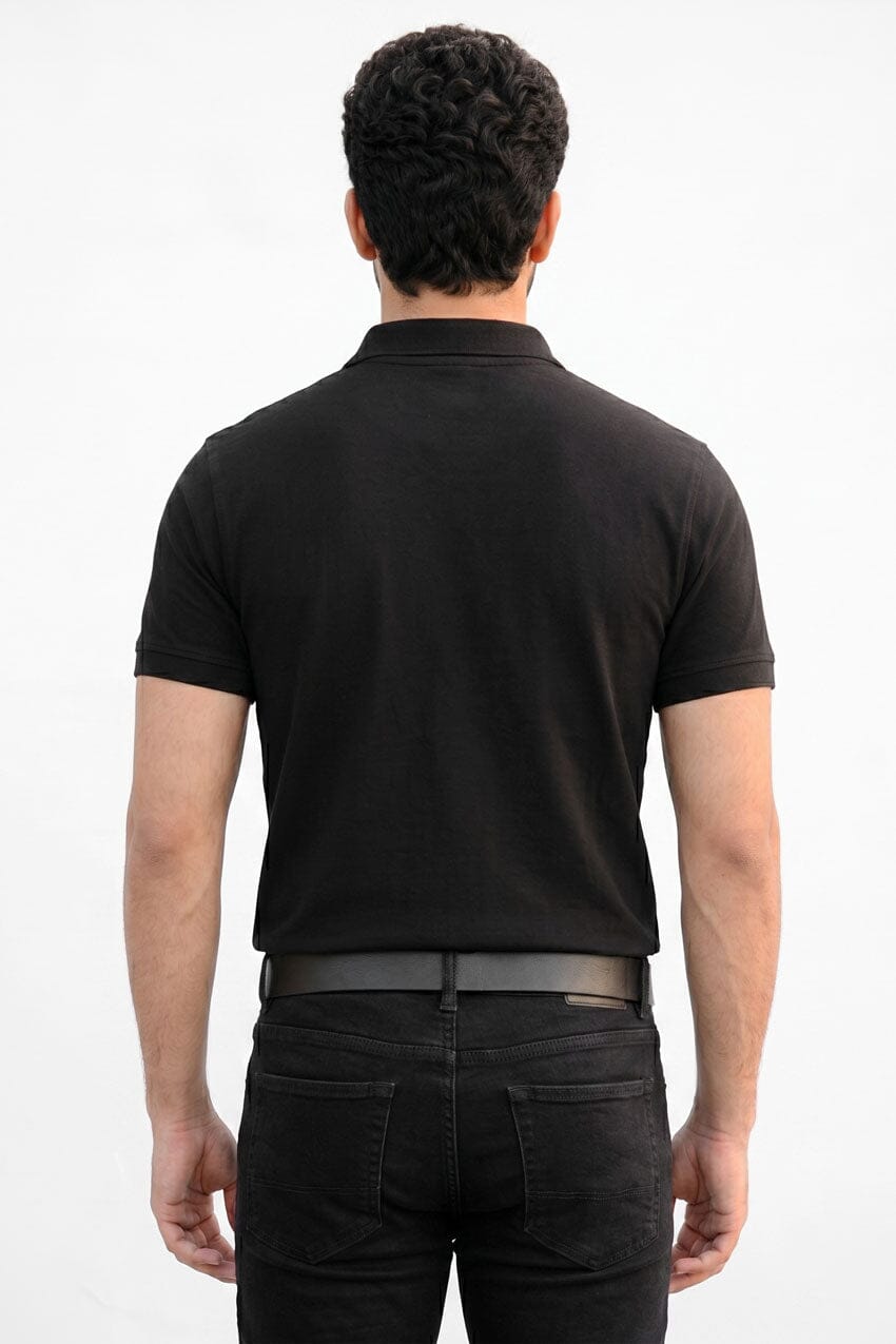 Men's Contrast Pique Lycra Minor Fault Polo Shirt