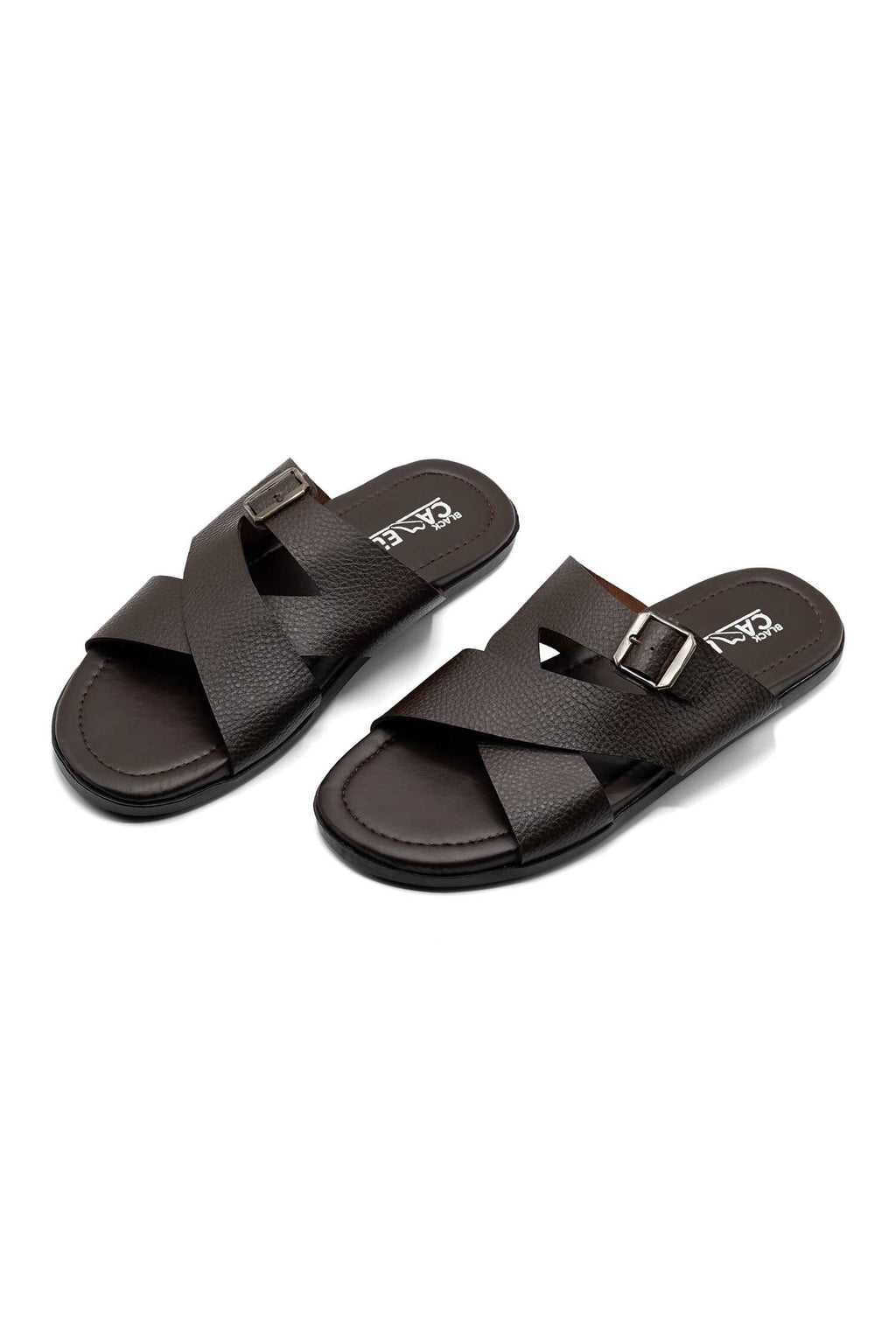 Black Camel Men's Textured Slides