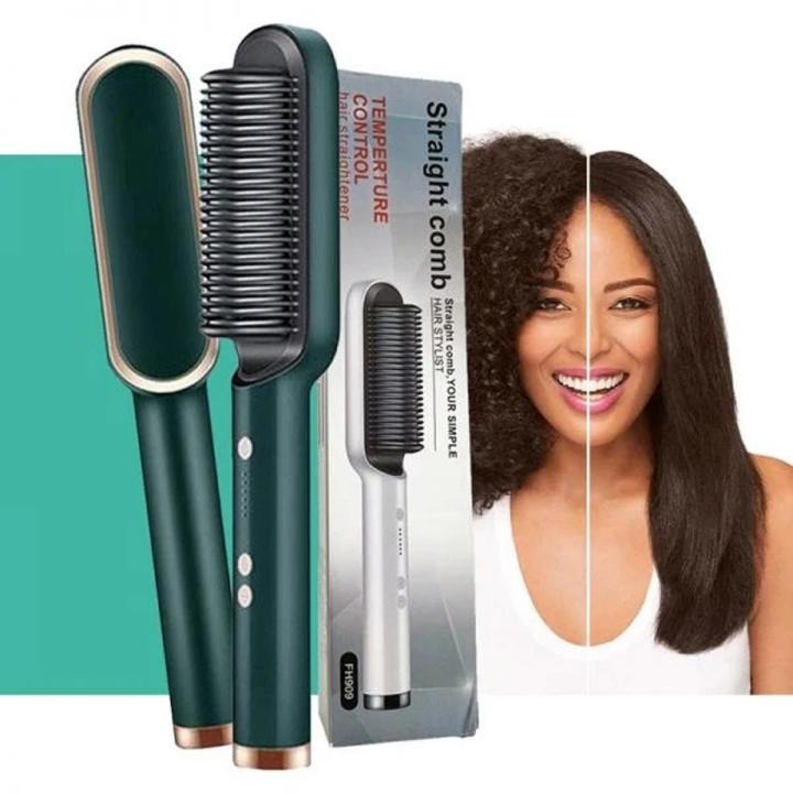 Electric 2-in-1 Professional Hair Straightener Comb Hair Brush
