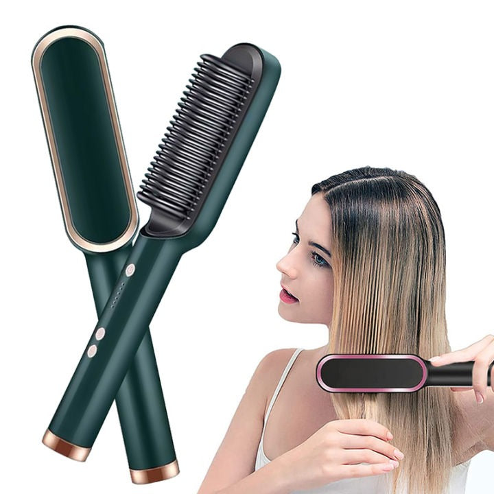 Electric 2-in-1 Professional Hair Straightener Comb Hair Brush