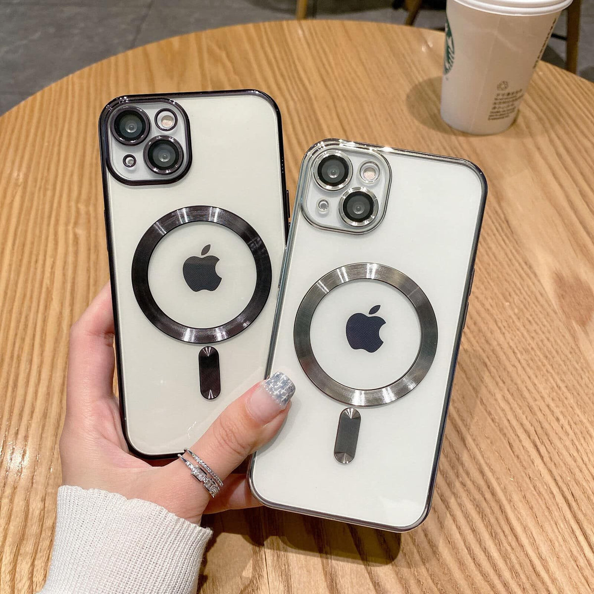 Electroplated Metallic Rim Magnetic Case with MagSafe for iPhone