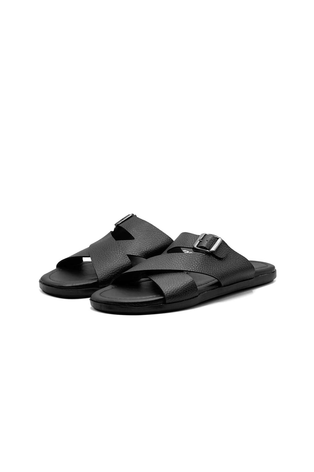 Black Camel Men's Textured Slides