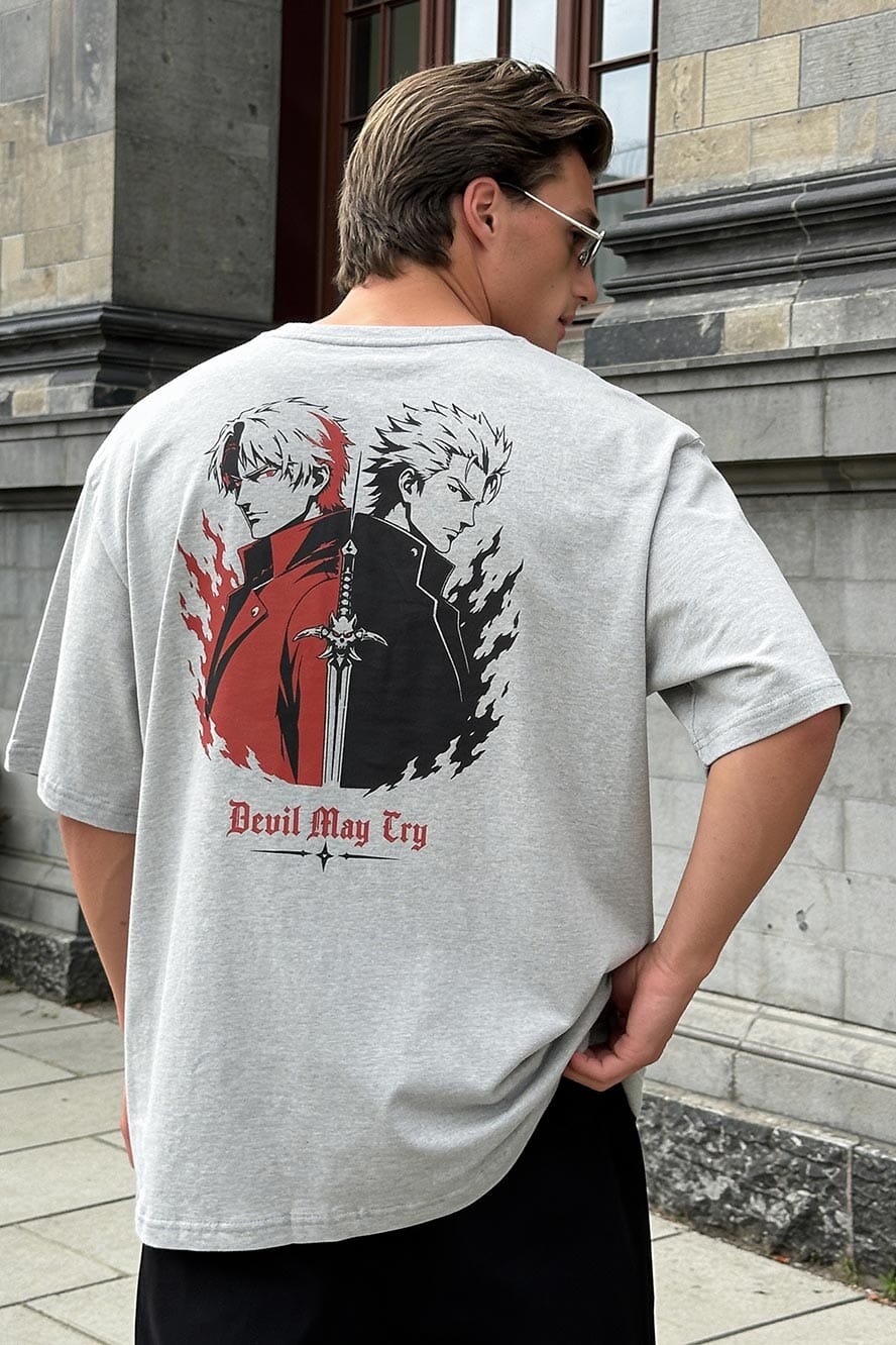 Polo Republica Men's Devil May Cry Oversized Tee Shirt