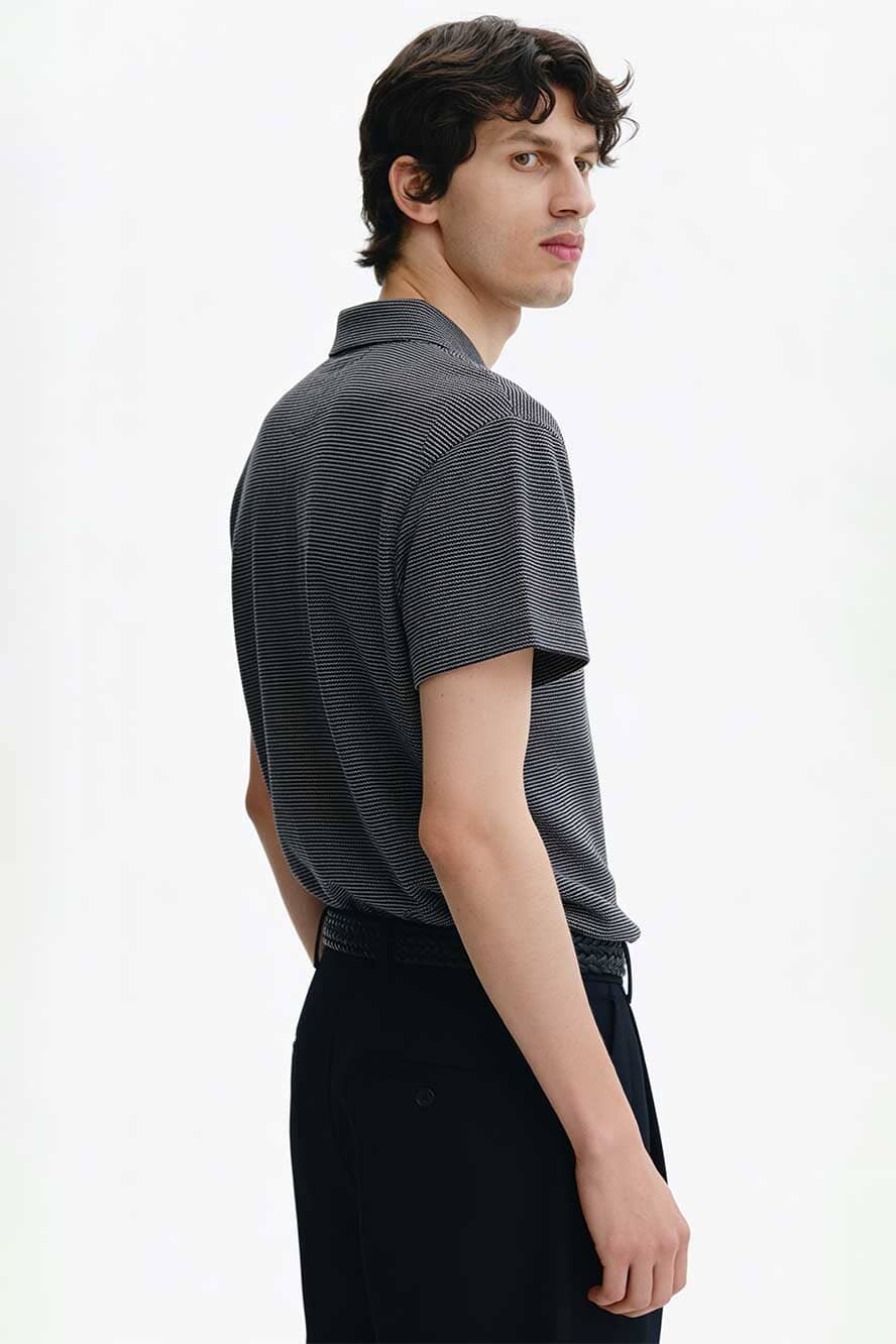 USQUARED Men's Jacquard Jersey Polo Shirt